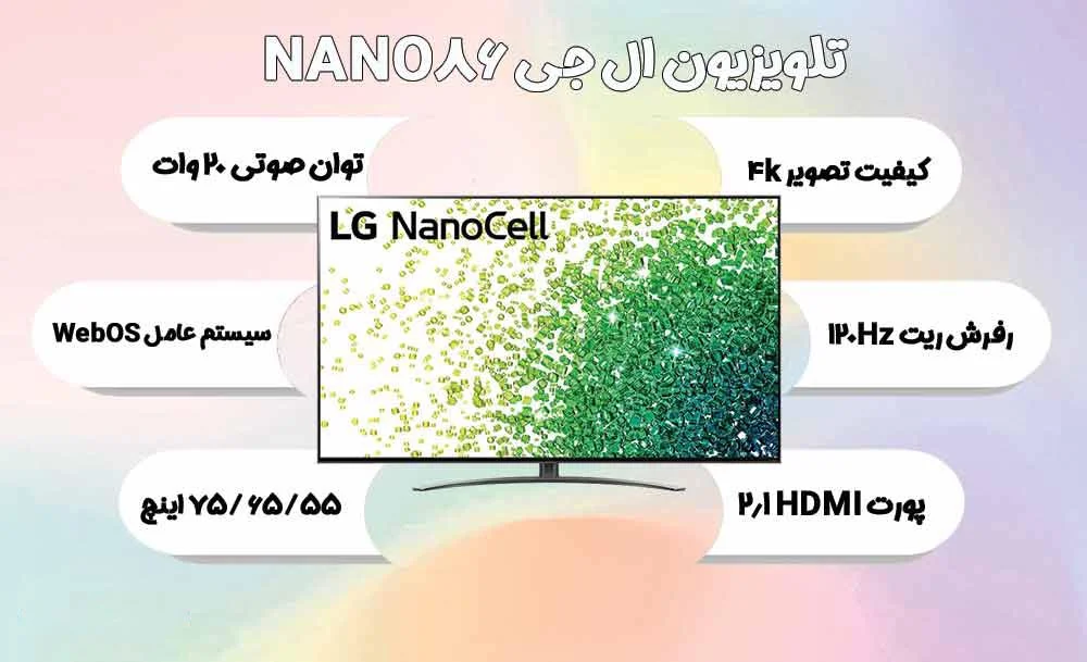تلویزیون ال جی 55NANO86 نانوسل در سایت بانه کادو