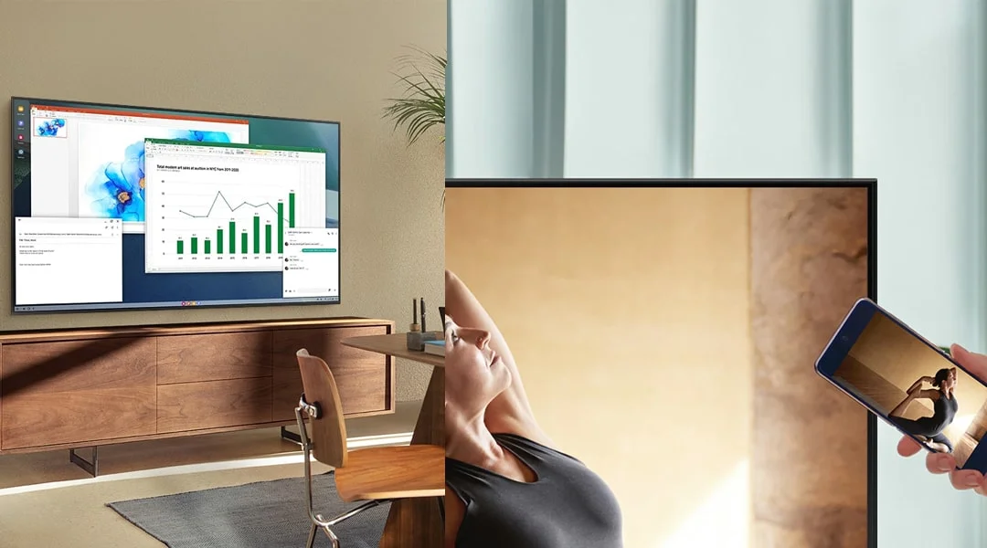 تلویزیون 43 اینچ سامسونگ AU7000  اسمارت 4K مدل 43AU7000 سایت بانه کادو