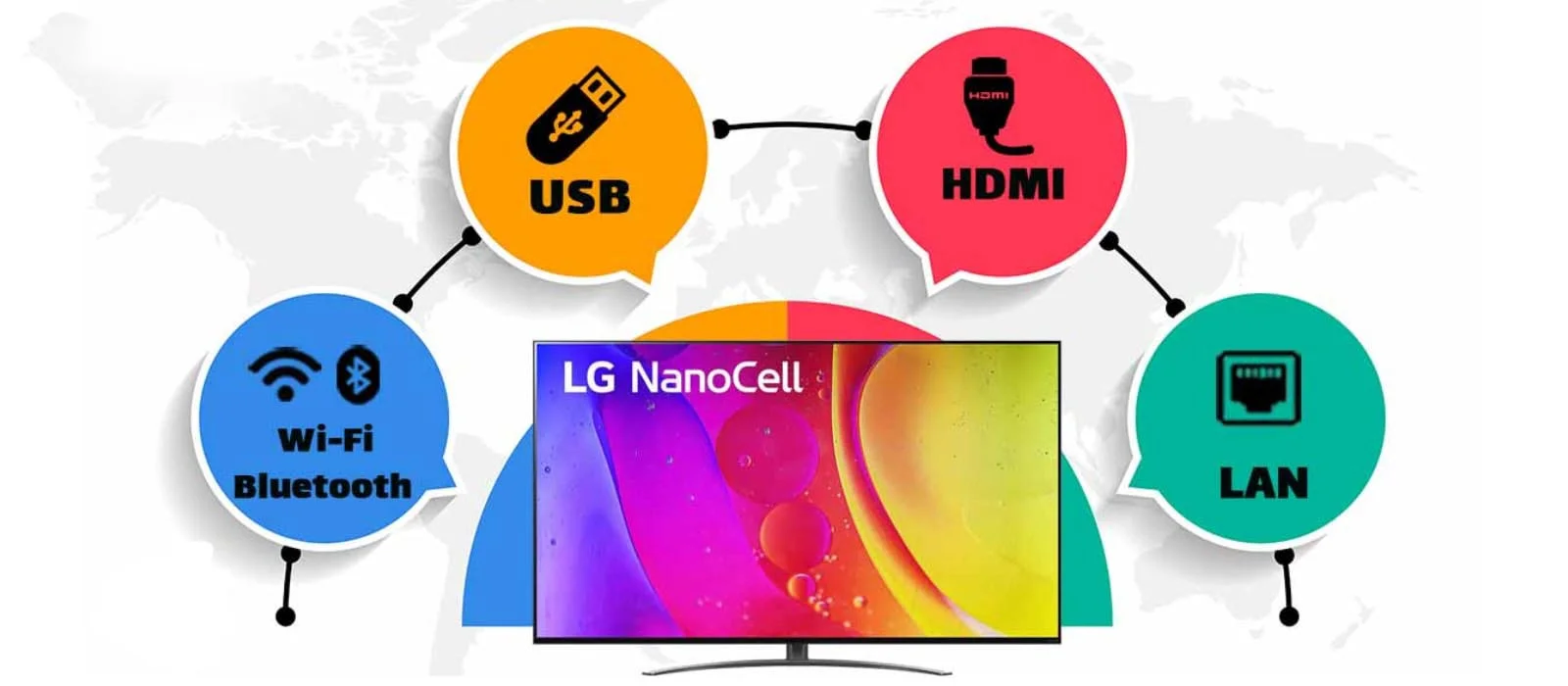 تلویزیون ۵۰ اینچ ال جی مدل 50nano846 از بهترین برندهای تولید کننده لوازم خانگی می‌توان برند ال جی را یاد کرد پس اگر به فکر خرید لوازم خانگی از برندی عالی هستید، ما برند ال جی را به شما معرفی می‌کنیم. برند ال جی یکی از برندهای بسیار عالی تولید کننده لوازم خانگی است. این برند در کشور کره جنوبی تولیدات کامل خود را انجام می‌دهد و به سراسر دنیا عرضه می‌کند. از محصولات بسیار عالی تولید شده توسط برند ال جی می‌توان به تلویزیون اشاره داشت که یکی از این تلویزیون‌های عالی عرضه شده، تلویزیون ۵۰ اینچ ال جی مدل 50nano846 است. این نوع تلویزیون دارای خصوصیات بسیار عالی است و کاملا مدرن ساخته شده است که با تمامی این خصوصیات در ادامه توضیحات آشنا خواهید شد.  نقد و بررسی تلویزیون ۵۰ اینچ ال جی مدل 50nano846 از خصوصیات بسیار عالی قرار داده شده برای این محصول می‌توان به ظاهر زیبا و شیک آن اشاره کرد. ظاهر ابن نوع تلویزیون بسیار امروزی و محکم ساخته شده است. همینطور کیفیت تصویر محصول فورکی نانوسل است که جزو پرطرفدارترین صفحه نمایش‌های تلویزیون‌های امروزی است. میزان رفرش صفحه نمایش تلویزیون ۵۰ اینچ ال جی مدل 50nano846، ۶۰ هرتز است که تمامی تصاویر را با بهترین کیفیت پخش می‌کند. پردازنده چهار هسته‌ای قوی برای پردازش جزییات متفاوت تلویزیون قرار داده شده است. این محصول دارای سیستم عامل WebOS است که یک سیستم عامل کاملا هوشمند ساخته شده برای تلویزیون‌های ال جی است که دسترسی شما را به محصول چندین برابر می‌کند. قابلیت دسترسی به دستیارهای صوتی نیز همراه با سیستم عامل برای تلویزیون ۵۰ اینچ ال جی مدل 50nano846 تعبیه شده است که با کمک گرفتن از آنها، کار خود را بسیار راحت می‌کنید. بلندگوهای قرار داده شده برای محصول دو عدد هستند که توان هرکدام ۱۰ وات است و با تکنولوژی‌های نوین مانند AI SOUND صدایی باکیفیت و فراگیر را پخش می‌کند.  کیفیت تصویر 4K کیفیت تصویر از عوامل بسیار مهم و قابل توجه برای تلویزیون است. تلویزیون ۵۰ اینچ ال جی مدل 50nano846 دارای کیفیت تصویر فورکی است که نسل جدیدی از کیفیت و تعداد پیکسل را ساپورت می‌کند. همچنین این نوع صفحه نمایش با فناوری جدید مختص به برند ال جی با نام NanoCell هوشمند شده است. این فناوری تمامی طیف نورهای سرگردان و بدون سیگنال را گرفته و آنها را به پیکسل‌ها اضافه می‌کند و در نتیجه عمق نور و رنگ را در بالاترین حد خود قرار می‌دهد. با استفاده از این نوع تکنولوژی‌ها شما به راحتی می‌توانید یک تصویر عالی با وضوح بالا را در هر زمان در خانه خود داشته باشید. فناوری فورکی تعداد پیکسل‌های بیشتری را برای صفحه نمایش پشتیبانی می‌کند و در نتیجه فوکوس تلویزیون روی جزئیات مهم تصویر بیشتر می‌شود.  میران رفرش ریت ۶۰ هرتز امروزه دغدغه تولید کنندگان تلویزیون این است که میزان رفرش ریت قرار داده شده برای تصویر محصول را چندین برابر کنند. میزان رفرش ریت در تلویزیون‌های قدیمی بسیار کم بود و همان عاملی است که باعث می‌شود تصویر بدون گیر کردن و به صورت کاملا روان پخش شود. میزان رفرش ریت نشان دهنده همان میزان رفرش تصویر در یک ثانیه است. تلویزیون ۵۰ اینچ ال جی مدل 50nano846 دارای میزان رفرش ریت ۶۰ هرتز است بدین معنی که در یک ثانیه ۶۰ بار صفحه نمایش، تصویر پخش شده را رفرش و بازرسی دوباره می‌کند. این عامل باعث شده است که دیدن فیلم و سریال‌های هیجانی و اکشن با تلویزیون الجی بسیار لذت بخش باشد زیرا با رفرش ریت ۶۰ هرتز هیچگونه مکث و گیر کردنی در تصویر به وجود نمی‌آید.  پردازنده چهار هسته‌ای تلویزیون ۵۰ اینچ ال جی مدل 50nano846 یکی از عوامل مهم قرار داده شده برای پردازش تصویر در هر دستگاه پخش کننده تصویر، هسته آن است. هسته در مانیتورهای کامپیوترها، لپ تاپ‌ها، تبلت‌ها، تلویزیون‌ها و ... وجود دارند. پردازنده همان هسته اصلی پردازش تصویر است که عامل بسیار مهمی در پخش تصویر با کیفیت عالی است. این تعداد هسته را می‌توانید با خواندن و مطالعه کردن اطلاعات اولیه محصول، متوجه شوید. تلویزیون ۵۰ اینچ ال جی مدل 50nano846 دارای پردازنده چهار هسته‌ای است که به راحتی می‌تواند پردازش هرگونه تصویری را بسیار راحت انجام دهد. دقت داشته باشید هرچه تعداد پردازنده‌های مرکزی بالاتر برود، ارزش، قیمت و همچنین کیفیت محصول نیز با آن بالا می‌رود.  سیستم عامل WebOS از عوامل مهم دیگر قرار داده شده برای تلویزیون ۵۰ اینچ ال جی مدل 50nano846 می‌توان به سیستم عامل اشاره کرد. برند ال جی سالیان بسیاری است که در صدد هرچه هوشمند کردن محصولات خود برآمده است. محصولاتی همچون تلویزیون که توسط برند ال جی ارائه داده شده‌اند دارای هوشمندسازی امروزی و مدرنی هستند که سیستم عامل یکی از جزئیات هوشمند کردن محصول است. سیستم عامل قرار داده شده برای تلویزیون ۵۰ اینچ ال جی مدل 50nano846 همان سیستم عامل مخصوص و محبوب برند ال جی است. این سیستم عامل WebOS نام دارد و بهترین سیستم عامل تلویزیون است که توسط برند ال جی خلق شده است. این نوع سیستم عامل بسیار هوشمند است و با قابلیت‌های متفاوتی که دارد دسترسی شما را به محصول بیشتر می‌کند. یکی از این قابلیت‌ها دسترسی به فروشگاه و نصب یا خرید نرم افزار و بازی‌های متفاوت است. این سیستم عامل نصب برنامه و بازی را بسیار راحت انجام می‌دهد و می‌توانید با وصل کردن کنسول نیز از بازی نصب شده چندین برابر لذت ببرید.  بلندگوی دو عددی ۲۰ واتی  پس از تصویر، از مهمترین عواملی مخاطب را تبدیل به مشتری می‌کند‌، صدای هرچه بهتر تلویزیون است. صدای تلویزیون یک جزء مهم از قطعات تلویزیون است که برای تلویزیون ۵۰ اینچ ال جی مدل 50nano846 دو عدد بلندگوی پرقدرت با توان سرهم ۲۰ وات، تعبیه شده است. این محصول دارای قدرت پخش صدای بسیار عالی است و می‌تواند هرگونه صدایی را با کیفیت عالی پخش کند. از خصوصیات مهم قرار داده شده برای بلندگوهای این محصول می‌توان به بدون نویز بودن آن اشاره کرد. بلندگوهای تلویزیون ۵۰ اینچ ال جی مدل 50nano846 در قسمت پایینی صفحه نمایش قرار داده شده است و تساعد صدا را بسیار عالی انجام می‌دهد.  قابلیت دسترسی به دستیارهای صوتی الکسا، تینکیو و گوگل اسیستنت همانگونه که گفته شد این محصول بسیار هوشمند و امروزی ساخته شده است. این هوشمند بودن تلویزیون عوامل بسیاری را دربر گرفته است که یکی از برجسته‌ترین عوامل آن، دستیارهای صوتی است. چندین سال است که بحث دستیار صوتی در تولید و هوشمند کردن تلویزیون به میان آمده است. تلویزیون ال جی ۵۰ اینچ دارای سه نوع دستیار صوتی هوشمند Alexa, ThinQ و Google assistant است. این سه دستیار صوتی جزو هوشمندترین‌های بازار هستند و عملکرد بسیار مدرنی را دارند. با استفاده از دستیار صوتی می‌توانید به اطلاعات مفید روزانه، دسترسی داشته باشید. این اطلاعات شامل نوع آب و هوا، سفارش غذا، دسترسی آنی و تنظیم ساعت و... است. همچنین با استفاده از این نوع دستیارها و ریموت کنترل جادویی هوشمند تلویزیون ۵۰ اینچ ال جی مدل 50nano846، می‌توانید سرچ صوتی را به راحتی انجام دهید و درخواست خود را بدون نیاز به تایپ و تنها با صحبت کردن با تلویزیون بیان کنید.  تلویزیونی دارای ورودی پورت‌های USB, LAN, HDMI و ورودی آنتن با قرار داده شدن سیستم عامل و دستیار صوتی برای محصول، قابلیت اتصال بی سیم یا وایرلس برای تلویزیون قرار داده شده است که دسترسی و ارتباطی بسیار سریع و آسان است. اما ارتباطی راحت‌تر و پایدارتری از تلویزیون‌های قدیمی تا این تلویزیون‌ها ادامه داشته است که به صورت سیمی یا کابلی است. با استفاده از کابل‌های مخصوصی که برای ارتباط گیری با تلویزیون قرار داده می‌شود، می‌توانید انتقال صوت و تصویر را به تلویزیون انجام دهید. پورت‌های متفاوتی از جمله پورت ورودی آنتن، پورت USB، پورت HDMI و پورت LAN برای تلویزیون ۵۰ اینچ ال جی مدل 50nano846 تعبیه شده است که می‌توانید تنها با داشتن کابل مخصوص ورودی مورد نظر، ارتباط خود را با دستگاه جانبی انجام دهید. البته بهتر است که از ارتباط بی‌سیم استفاده کنید زیرا نیازی به صرف هزینه برای کابل نیست، فرسودگی پورت ورودی به مرور صورت نمی‌گیرد و همینطور به هوشمند بودن سبک زندگی خود بیشتر عادت می‌کنید.  تکنولوژی صدای AI Sound در توضیحات قبلی به توضیح صدای پخش شده و تعداد خروجی‌های صدا در تلویزیون ۵۰ اینچ ال جی مدل 50nano846 پرداختیم. این محصول دارای دو عدد خروجی صدا با توان کلا ۲۰ وات است که صدا را با قدرت بسیاری از مجراهای خروجی بلندگوی تعبیه شده در قسمت زیرین تلویزیون، پخش می‌کند. همینطور این محصول دارای تکنولوژی‌های متفاوتی برای بهتر شدن صدای تلویزیون است که یکی از مدرن‌ترین و جدیدترین این تکنولوژی‌ها، AI Sound است. این فناوری عملکرد بسیار عالی دارد و در صدد هرچه بهتر شدن کیفیت صوت و فراگیرتر شدن صدای پخش شده، عمل می‌کند. با استفاده از این فناوری می‌توانید صدا را به صورت کاملا فراگیر و طبیعی داشته باشید به گونه‌ای که احساس کنید در همان فضای پخش شده به صورت زنده هستید.  قابلیت پخش آهنگ با بلوتوث قابلیت‌های جدیدی برای تلویزیون ۵۰ اینچ ال جی مدل 50nano846 قرار داده شده است که یکی از این قابلیت‌ها، پخش آهنگ با بلوتوث است. اتصال وایرلس به محصول دارای ویژگی‌ها و مزایای متفاوتی است که به بیشتر بودن محدوده جغرافیایی برای اتصال، کم شدن هزینه خرید کابل‌های ارتباطی، کم نیاز شدن از خرید دستگاه‌های جانبی همانند فلش و... می‌توانیم اشاره کنیم. با استفاده از این محصول به راحتی می‌توانید پخش آهنگ را با بلندگوهای ۲۰ واتی و تنها با اتصال به بلوتوث، انجام دهید. بلوتوث از راه‌های ارتباطی قدیمی برای اتصال است که نسبت به دیگر راهکارها بسیار پایدارتر است.  جمع بندی یکی از برندهای بسیار عالی تولید لوازم خانگی برند ال جی است که تمامی تولیدات خود را در کشور کره جنوبی انجام می‌دهد و به سراسر دنیا عرضه می‌کند. این برند تولید کننده تلویزیون ۵۰ اینچ ال جی مدل 50nano846 است که به صورت کامل در توضیحات قبلی، این محصول را شرح دادیم. از مهمتر خصوصیات قرار داده شده برای محصول ظاهر شکیل و مرتب آن است که می‌توانید با هر نوع دکوراسیونی آن را ست کنید. این محصول دارای رنگ بدنه و فریم مشکی است که بسیار زیبا و خاص است. کیفیت تصویر محصول فورکی نانوسل است که با توجه به نیازهای امروزه مردم، دارای بازدهی بسیار بالایی است. این محصول میزان رفرش صفحه ۶۰ هرتز را دارا است و در یک ثانیه ۶۰ بار تصویر را بارگذاری دوباره می‌کند. یکی دیگر از خصوصیات و مزایای بسیار عالی این محصول قابلیت استفاده از سیستم عامل WebOS است. این نوع سیستم عامل به صورت کاملا هوشمند عملکرد خود را انجام می‌دهد و میزان محدوده دسترسی کاربر را تا حد زیادی، بالا می‌برد. با استفاده از سیستم عامل می‌توانید به قابلیت‌هایی همچون سفارش غذا، سرچ صوتی، تنظیم ساعت، نصب و اجرای برنامه‌های مختلف، نصب و اجرای بازی‌های متفاوت و همچنین دستیار صوتی، دسترسی داشته باشید. دستیارهای صوتی قرار داده شده برای تلویزیون ۵۰ اینچ ال جی مدل 50nano846 از انواع الکسا، تینکیو و گوگل اسیستنت هستند. همانگونه که گفته شد، محصول فوق دارای قابلیت اتصال به صورت وایرلس یا بی سیم است که با استفاده از سیستم عامل و هوش مصنوعی و تنها به کار بردن وای فای، می‌توانید دستگاه‌های هوشمند خارجی را به تلویزیون متصل کنید. همینطور این اتصال وایرلس برای پخش آهنگ با استفاده از بلوتوث نیز کاربرد دارد و با بلندگوهای ۲۰ واتی قدرتمند تلویزیون، می‌توانید تجربه لذت‌بخش گوش دادن به موسیقی را تجربه کنید. پورت‌های اتصال سیمی نیز برای این نوع تلویزیون از برند الجی قرار داده شده است که با استفاده از این پورت‌ها قابلیت انتقال تصویر و صوت را دارا خواهید بود. توان بلندگوهای تلویزیون ۲۰ وات است که در قسمت زیرین محصول قرار دارد و صدا را با کمک تکنولوژی AI Sound به صورت کاملا فراگیر به محیط می‌رساند. تلویزیون ۵۰ اینچ ال جی مدل 50nano846 بسیار هوشمند ساخته شده و پردازش تمامی جزئیات گفته شده را به راحتی و تنها با وجود پردازنده چهار هسته‌ای قدرتمند انجام می‌دهد.