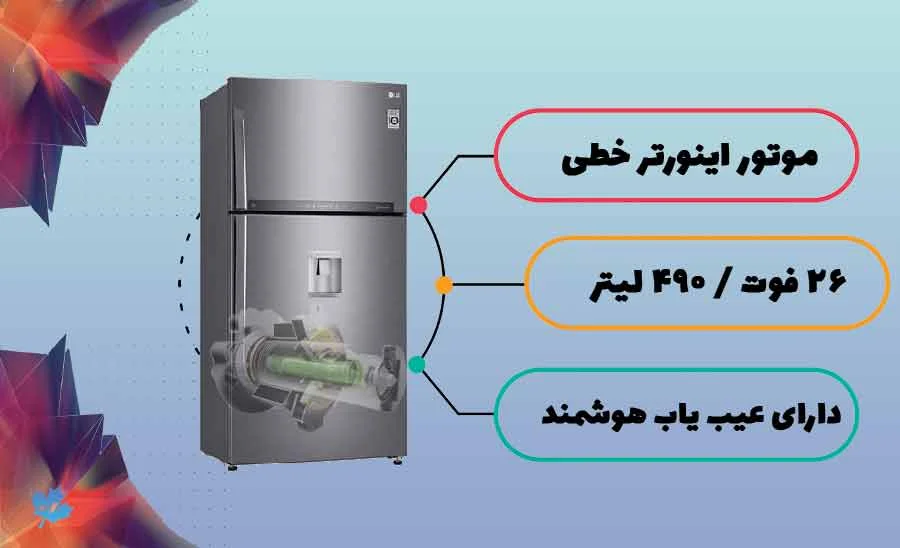 یخچال فریزر ال جی مدل 682 بالا پایین GL-F682