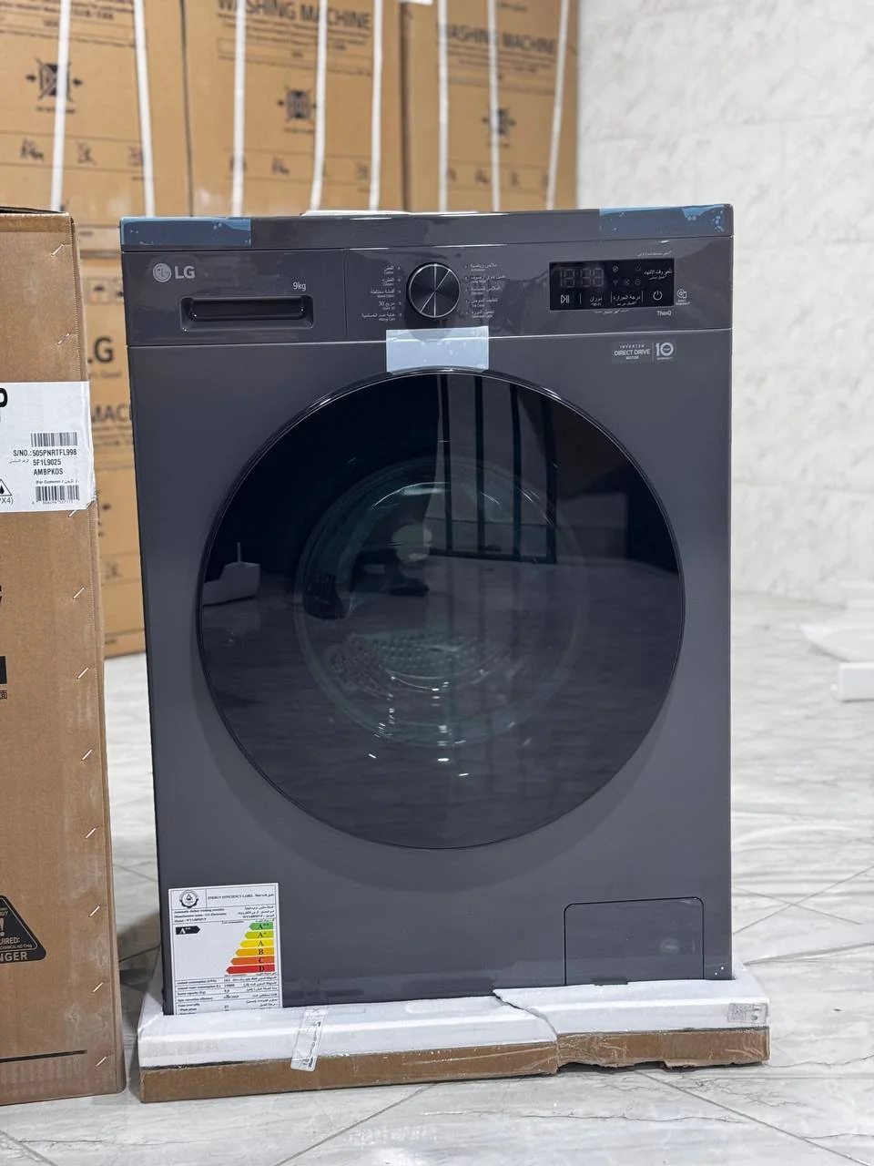 ماشین لباسشویی ال جی WY1409MVP رنگ دودی